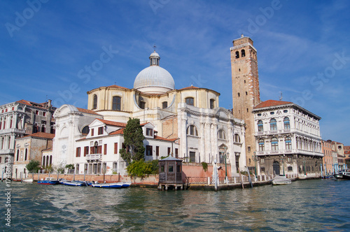 Plakat Wenecja Włochy kanał kościoła