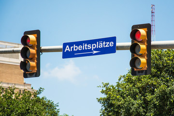 Canvas Print - Schild 290 - Arbeitsplätze