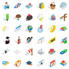 Poster - Every day icons set, isometric style