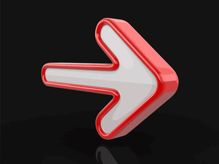 Poster - 3d arrow. Image with clipping path