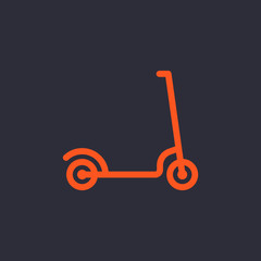 Poster - kick scooter vector icon