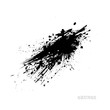 Black paint Ink splash, isolated on white background. Vector Splats. Blots and Splashes. Grunge Ink Stains