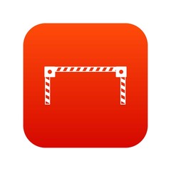 Poster - Barrier icon digital red