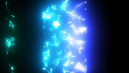 Poster - blue Particles Glitter Glamour Rain.seamless loop.