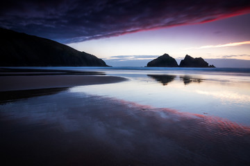 Wall Mural - Sunset at Holywell Bay, Cornwall