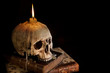 Candle on skull 4