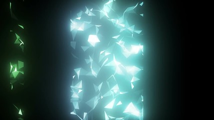 Poster - mathematical abstraction. twinkling stripes. cinematographic background. seamless loop.