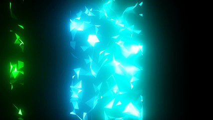 Poster - light curtains. Shining stripes. cinematic background. seamless loop.