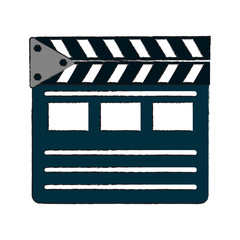 Canvas Print - clapperboard cinema icon image vector illustration design