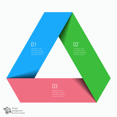 Wall Mural - Business Chart Graphics #3-Step Process 