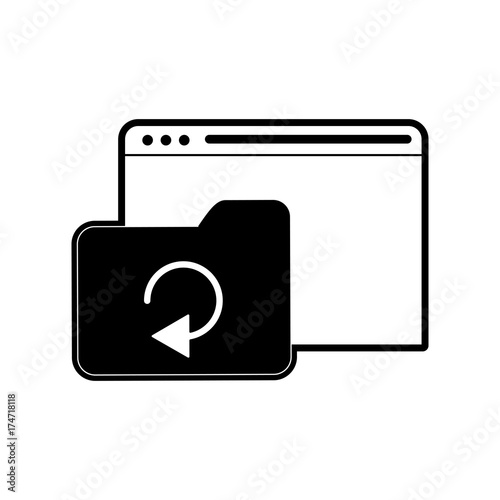 folder icon black and white computer tab webpage or website with file folder icon image vector illustration design black and white folder icon black and white computer tab webpage or website with file folder icon image vector illustration design black and white
