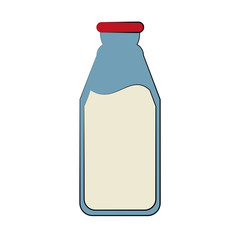 Canvas Print - milk bottle icon image vector illustration design 