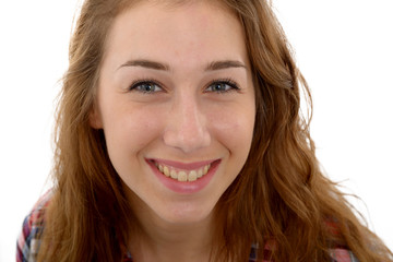 Wall Mural - Portrait of a young woman with a beautiful smile