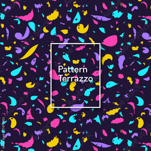 Funny Seamless Confetti Pattern Colorful Terrazzo Texture Trendy Backdrop Decoration Funny Seamless Confetti Pattern Colorful Terrazzo Texture Trendy Backdrop Decoration