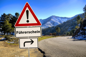 Wall Mural - Schild 287 - Führerschein