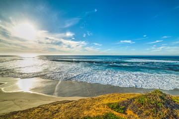 Colorful shore in La Jolla beach