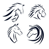 Fototapeta Konie - horse logo