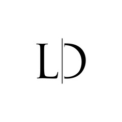 l and d icon letter logo