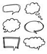 canvas print picture - Speech bubble with brush stroke isolated on white background