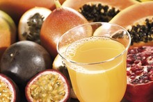 Fruit Juice With Exotic Fruits, Mango, Passionfruit, Grenadilla, Papaya, Pomegranate