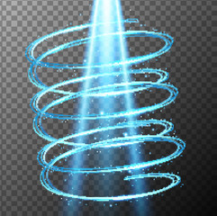 Wall Mural - blue light on gray background