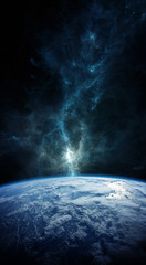 Poster - Planet Earth in space 3D rendering elements of this image furnished by NASA