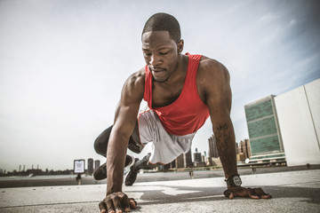 Wall Mural - Runner training outdoors