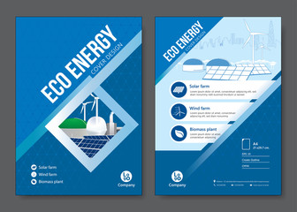 Eco energy brochure design. Vector illustration