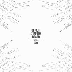 Poster - background from computer board. circuit computer board. high-tech network gray connection lines on a