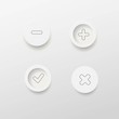 © wersk - Four smooth validation Button with drop gray shadow on white