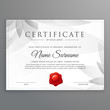 clean certificate of excellence template design