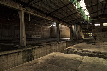 abandoned factory main hall