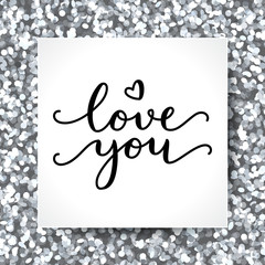 Poster - love you lettering