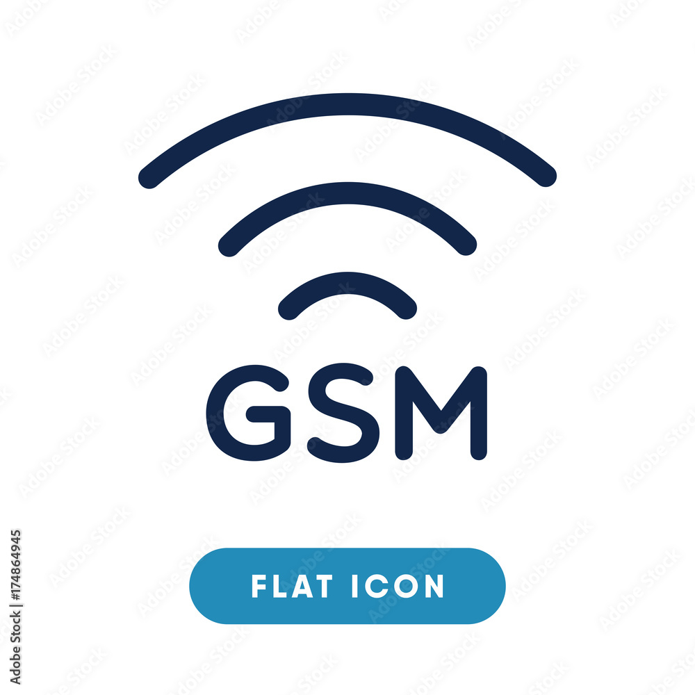 Gsm vector icon, signal symbol. Modern, simple flat vector illustration for  web site or mobile app Stock Vector | Adobe Stock, image size:1000x1000