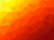 Colorful Polygon Background In Yellow, Orange And Red Tone
