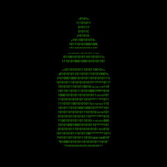 Poster - Hacker - 101011010 Icon - Babyflasche