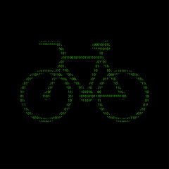 Canvas Print - Hacker - 101011010 Icon - Fahrrad