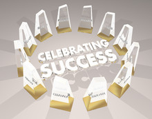 Celebrating Success Awards Ceremony Recognition 3d Illustration