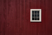 Red Barn With White Window