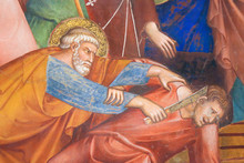 Fresco In San Gimignano - Saint Peter And Malchus