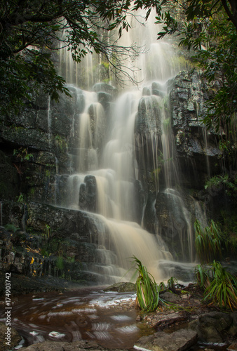 Plakat Wodospad w rezerwacie przyrody Silvermine, Kapsztad, po ulewnym deszczu