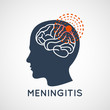 MENINGITIS logo vector icon design illustration