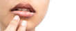 Leinwandbild Motiv Dry lips of women