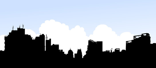 Wall Mural - Morning City Building Skyline 