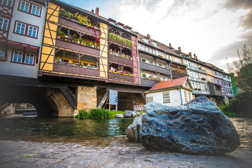 Krämerbrücke in Erfurt im Herbst