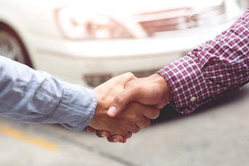 Wall Mural - Good deal. Close-up of handshaking. Smooth business.