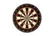 Empty dart board on a white background