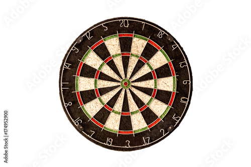 Fotografía Empty dart board on a white background