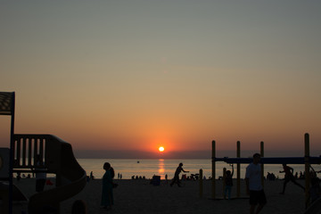 Wall Mural - Silver Beach Sunset Michigan