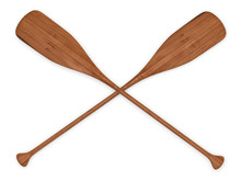 Double Wooden Paddles 3d Rendering